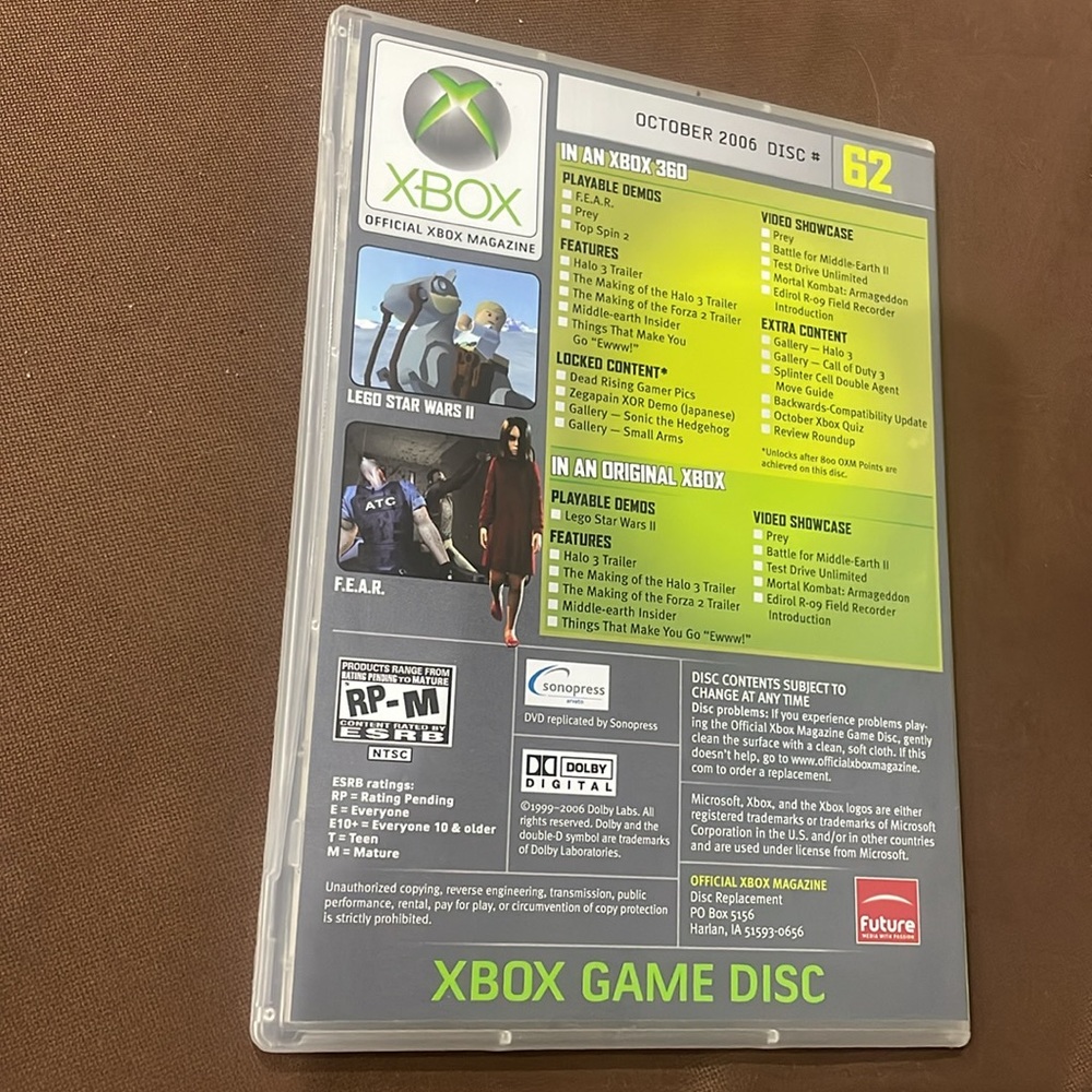 FEAR (XBOX 360 & XBOX) - OCTOBER 2006 - DISC #62 - Picture 4 of 10